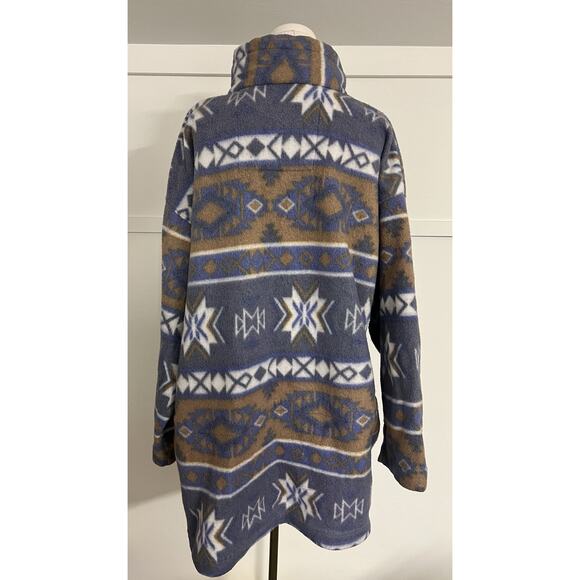 Vintage G4000 Southwestern Aztec Fleece Jacket Plus Size 22W Boho Style - Picture 3 of 10
